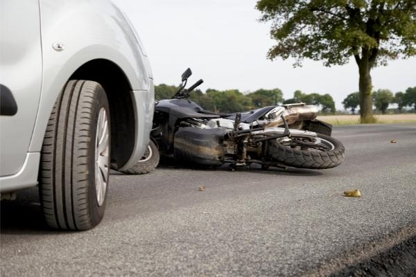 motorcyclist is hit by a car in Atlanta