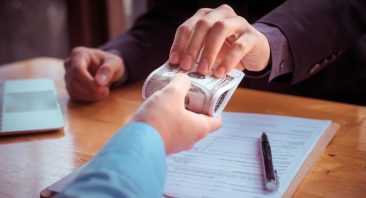 A broker deceives a client and takes their money, illustrating a situation where someone may need to hire lawyers for fraud.